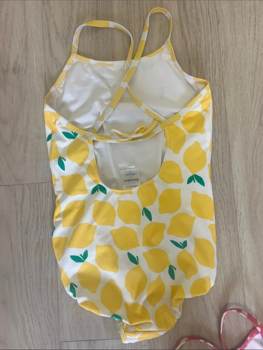 Hanna Andersson Yellow Lemon Print & Pink Mermaid print Kids One-Pieces